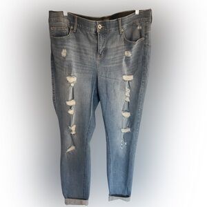 Torrid Light Blue Distressed Skinny Jeans